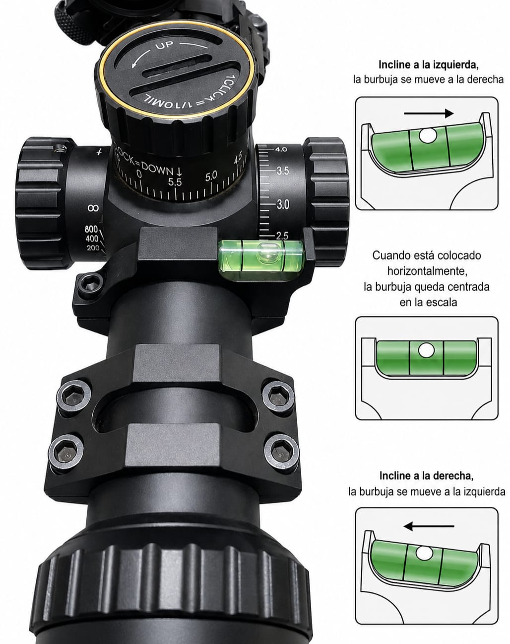 Nivel de burbuja para mira telescópica – 25,4 mm (1") - imagen 2